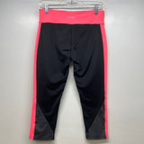 Calvin Klein Women's Size M Black-Pink Color Block Cropped Activewear Pants