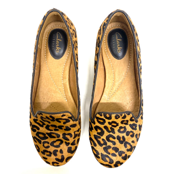 Clarks leopard print flats hotsell