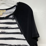 Michael Michael Kors Size M Women's White-Black Pattern Shift Dress