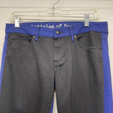 Articles of Society Size 27 (2-4) Women's Blue-Black Color Block Boot Cut Jeans