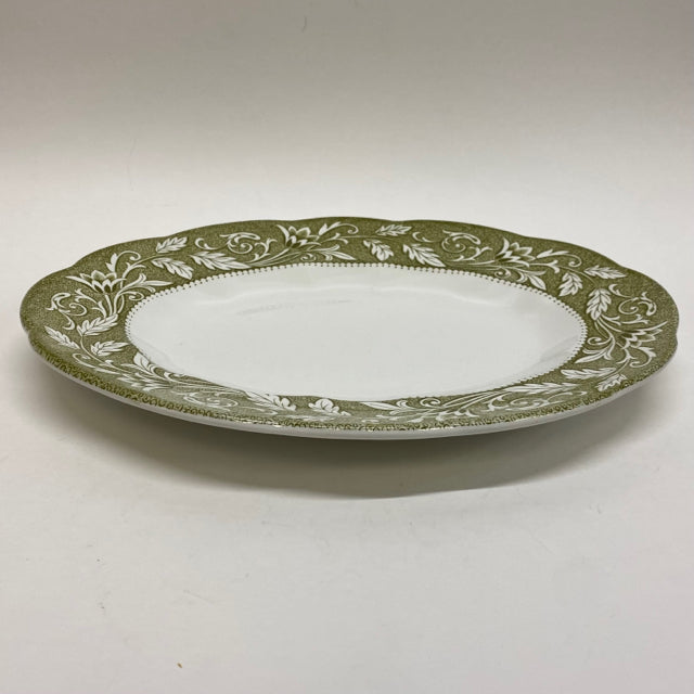 J. & G. Meakin Vintage Green-White Fine China Platter