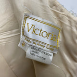 Victoria Women's Size S-6 Cream-Multi Beaded Formal Dress