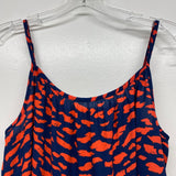 Cabi Size S Women's Navy-Multicolor Pattern Spaghetti Strap Sleeveless Top
