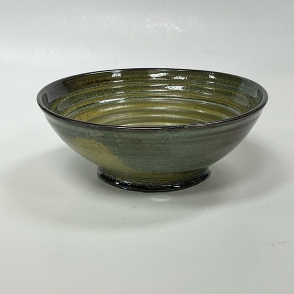 Handmade Brown-Green Pottery Bowl