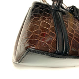 Vittorio Black-Brown Animal Print Handbag