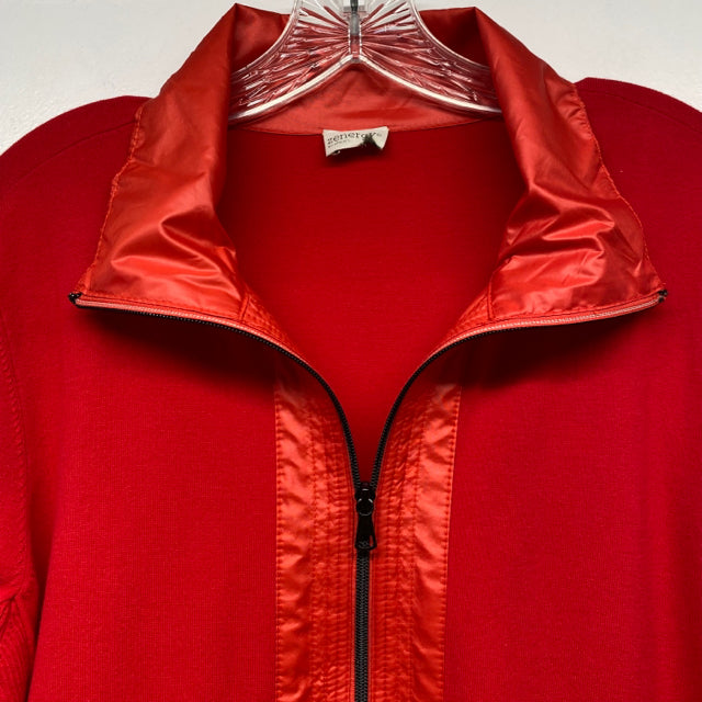 Zenergy By Chico's Women's Size Xl Red Solid Jacket Activewear Top