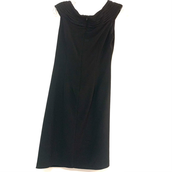 Adrianna Papell Size 8-M Black Solid Cocktail Sleeveless  Dress