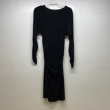 Norma Kamali Size S Women's Black Solid Long Sleeve Dress