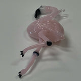 Artful Home Pink Glass Hand Blown Ornament Pink Flamingo