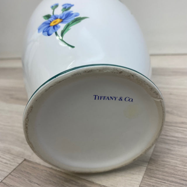 Tiffany & Co. White-Multicolor Oblong Porcelain Vase
