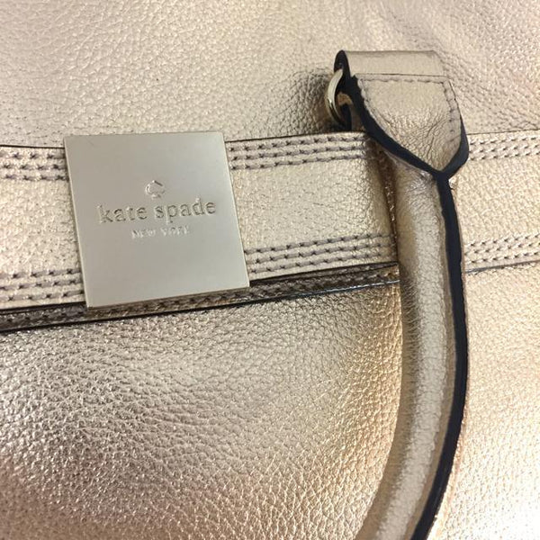 Kate Spade Gold Leather Pattern Double strap - Treasures Upscale Consignment