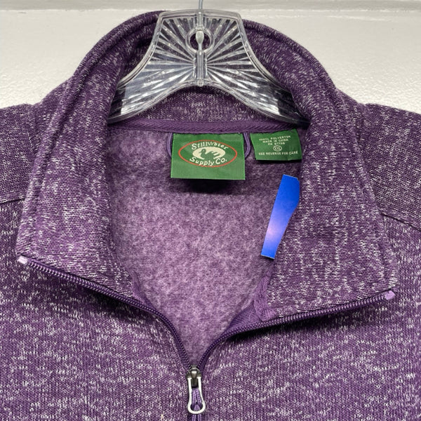 Stillwater Supply Women's Size 2x Purple Tweed Zip Up Jacket