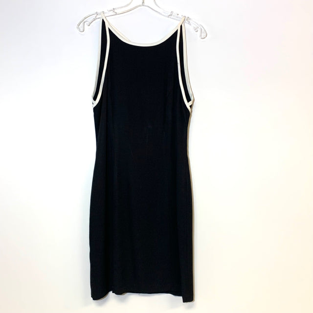 Be Smart Size M Black Solid Women's Acetate Blend Halter Dress