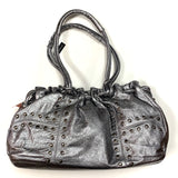 Bebe Silver Solid Satchel Handbag