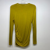 Michael Michael Kors Women's Size S Chartreuse Solid Jersey Long Sleeve Top