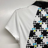 Callaway Size S Women's White-Multicolor Patchwork Polo Activewear Top