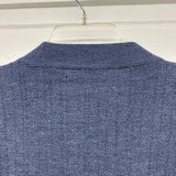 Jhane Barnes Men's Size L Blue Knit Wool Blend Tweed Men's Crew Neck Sweater