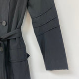 Lulu Bravo Women's Size XS Black Wrinkled Trench Coat